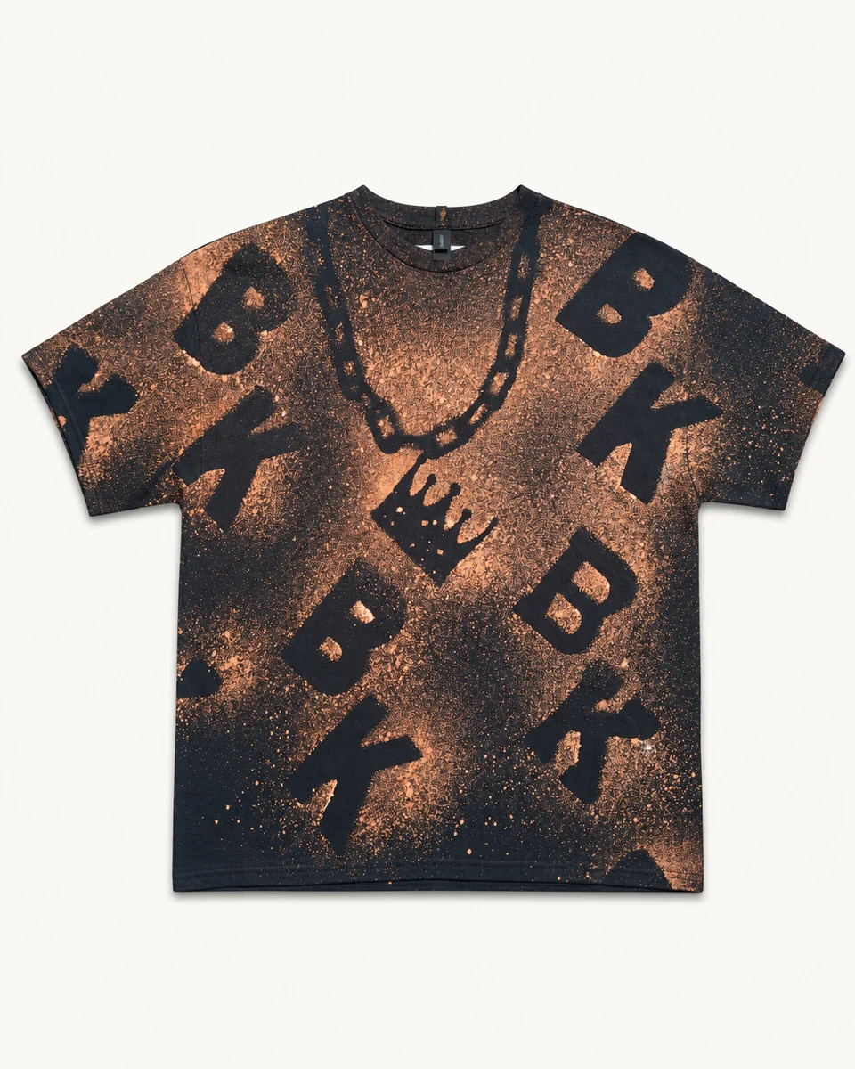 BK Repeat Chain Bleach Tee – front
