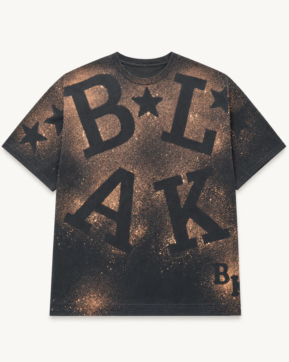 BLAK Letters Bleach Tee – front